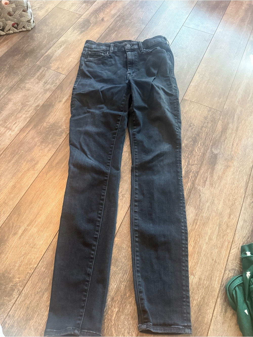 Mother Jeans Black Straight Jeans